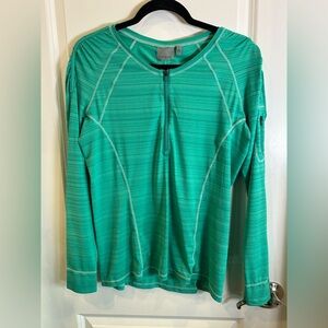Athleta Pacifica Illume UPF Fitted Top Gulf Green Size Large
